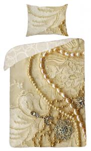 Obliečky Šperky , Barva - Zlatá , Rozměr textilu - 140x200