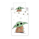 Obliečky Star Wars Baby Yoda , Barva - Bielo-zelená , Rozměr textilu - 140x200