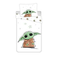 Obliečky Star Wars Baby Yoda , Barva - Bielo-zelená , Rozměr textilu - 140x200