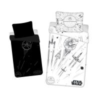Obliečky Star Wars Death star svietiace , Barva - Biela , Rozměr textilu - 140x200