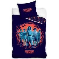 Obliečky Stranger Things Eleven a priatelia , Barva - Tmavo modrá , Rozměr textilu - 140x200