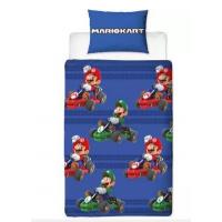 Obliečky Super Mario , Barva - Modrá , Rozměr textilu - 140x200