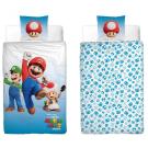 Obliečky Super Mario , Barva - Modrá , Rozměr textilu - 140x200