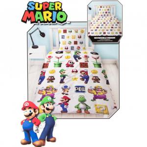 Obliečky Super Mario , Barva - Barevná , Rozměr textilu - 140x200