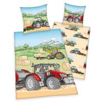 Obliečky Traktor kreslený , Barva - Barevná , Rozměr textilu - 140x200