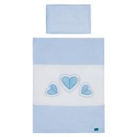 Obliečky Tri srdcia 6-dielne , Barva - Modrá , Rozměr textilu - 100x135
