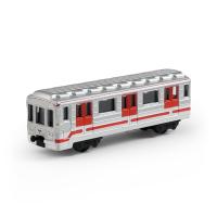 Pražské metro - kovová souprava mini 8 cm , Barva - Strieborná