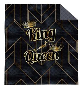 Prikrývka na posteľ King and Queen gold , Rozměr textilu - 220x240