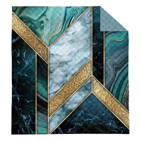 Přehoz na postel Minerál gold , Barva - Tmavo zelená , Rozměr textilu - 170x210