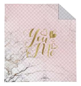 Prikrývka na posteľ Mramor You and Me , Barva - Svetlo ružová , Rozměr textilu - 220x240