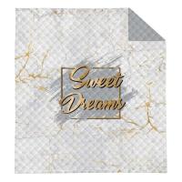 Přehoz na postel Sweet Dreams mramor , Barva - Bílo-šedá , Rozměr textilu - 220x240