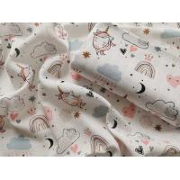Bavlněná tetra osuška Jednorožec , Barva - Barevná , Rozměr textilu - 90x100