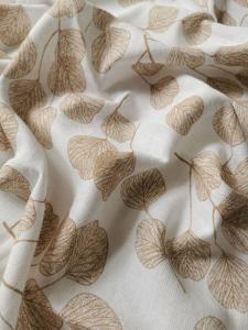Bavlnená tetra osuška Listy , Barva - Bílo-hnědá , Rozměr textilu - 90x100
