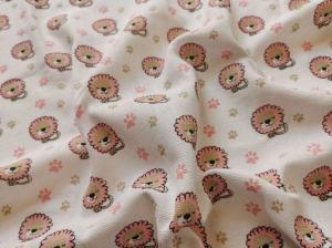 Bavlnená tetra osuška Levíček ružový , Barva - Bílo-růžová , Rozměr textilu - 90x100