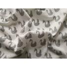 Látková Bambusová tetra plienka Labute , Barva - Bílo-šedá , Rozměr textilu - 70x70