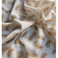 Látková plienka Pierko , Barva - Bílo-hnědá , Rozměr textilu - 70x70