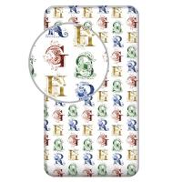 Prestieradlo Harry Potter písmená , Barva - Biela , Rozměr textilu - 90x200