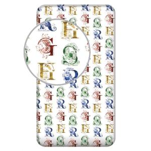 Prestieradlo Harry Potter písmená , Barva - Biela , Rozměr textilu - 90x200