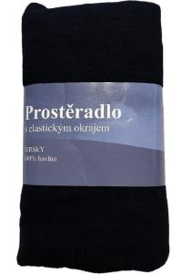 Prestieradlo Jersey Čierna , Barva - Čierna , Rozměr textilu - 180x200