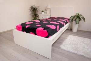 Prestieradlo mikroplyš Srdce , Rozměr textilu - 90x200