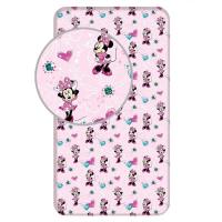 Prestieradlo Minnie Flowers , Barva - Ružová , Rozměr textilu - 90x200