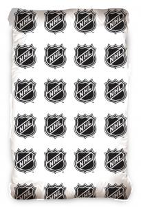 Prestieradlo NHL Logo White , Barva - Biela , Rozměr textilu - 90x200