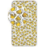 Prestieradlo Pivo , Barva - Bielo-žltá , Rozměr textilu - 90x200