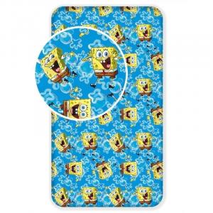 Prestieradlo Sponge Bob , Barva - Modrá , Rozměr textilu - 90x200