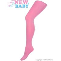 Pančucháče 3D New Baby s bodkami , Velikost punčocháčů - 116 , Barva - Ružová