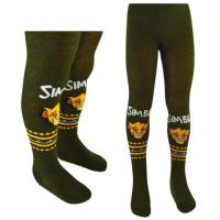 PUNČOCHÁČE LVÍ KRÁL , Velikost punčocháčů - 122/128 , Barva - Tmavo zelená