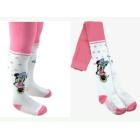 PUNČOCHÁČE MINNIE , Velikost punčocháčů - 128/134 , Barva - Bílo-růžová