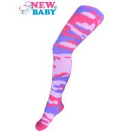 Pančucháče New Baby maskáč , Velikost punčocháčů - 116 , Barva - Růžovo-fialová
