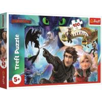 PUZZLE AKO VYCVIČIŤ DRAKA 3 100 dielikov , Barva - Barevná