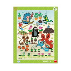 Puzzle doskové 40 Krtko Záhradník , Barva - Barevná