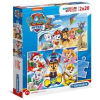 PUZZLE PAW PATROL 2x20 dielikov , Barva - Barevná