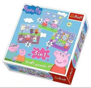 Puzzle Prasiatko Peppa Pig 3v1 Kamaráti
