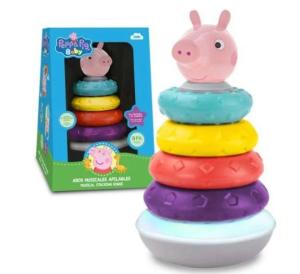 Pyramidová Skládačka Se Zvukovými Efekty Peppa Pig , Barva - Barevná