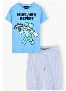 Pyžam Minecraft , Velikost - 116 , Barva - Modro-šedá