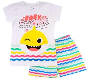 PYŽAMO BABY SHARK , Velikost - 116 , Barva - Biela
