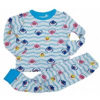 PYŽAMO BABY SHARK , Velikost - 92 , Barva - Šedo-modrá