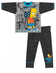 PYŽAMO BART SIMPSON , Barva - Tmavo šedá