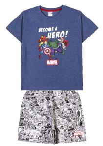 Pyžamo Marvel , Velikost - 104 , Barva - Modro-šedá