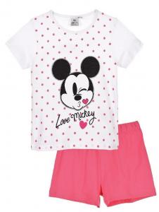 Pyžamo Mickey , Barva - Bílo-růžová