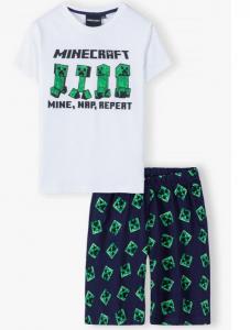 PYŽAMO Minecraft , Velikost - 116 , Barva - Bielo-modrá