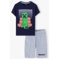 PYŽAMO Minecraft , Velikost - 152 , Barva - Tmavo modrá