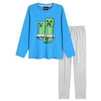 PYŽAMO Minecraft , Velikost - 152 , Barva - Modro-šedá