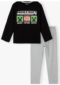PYŽAMO Minecraft , Velikost - 116 , Barva - Černo-šedá