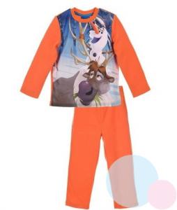 Pyžamo Olaf fleec , Barva - Oranžová