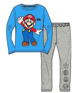 Pyžamo Super Mario , Velikost - 104 , Barva - Modro-šedá