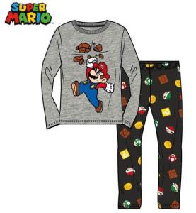 Pyžamo Super Mario , Velikost - 104 , Barva - Šedo-černá
